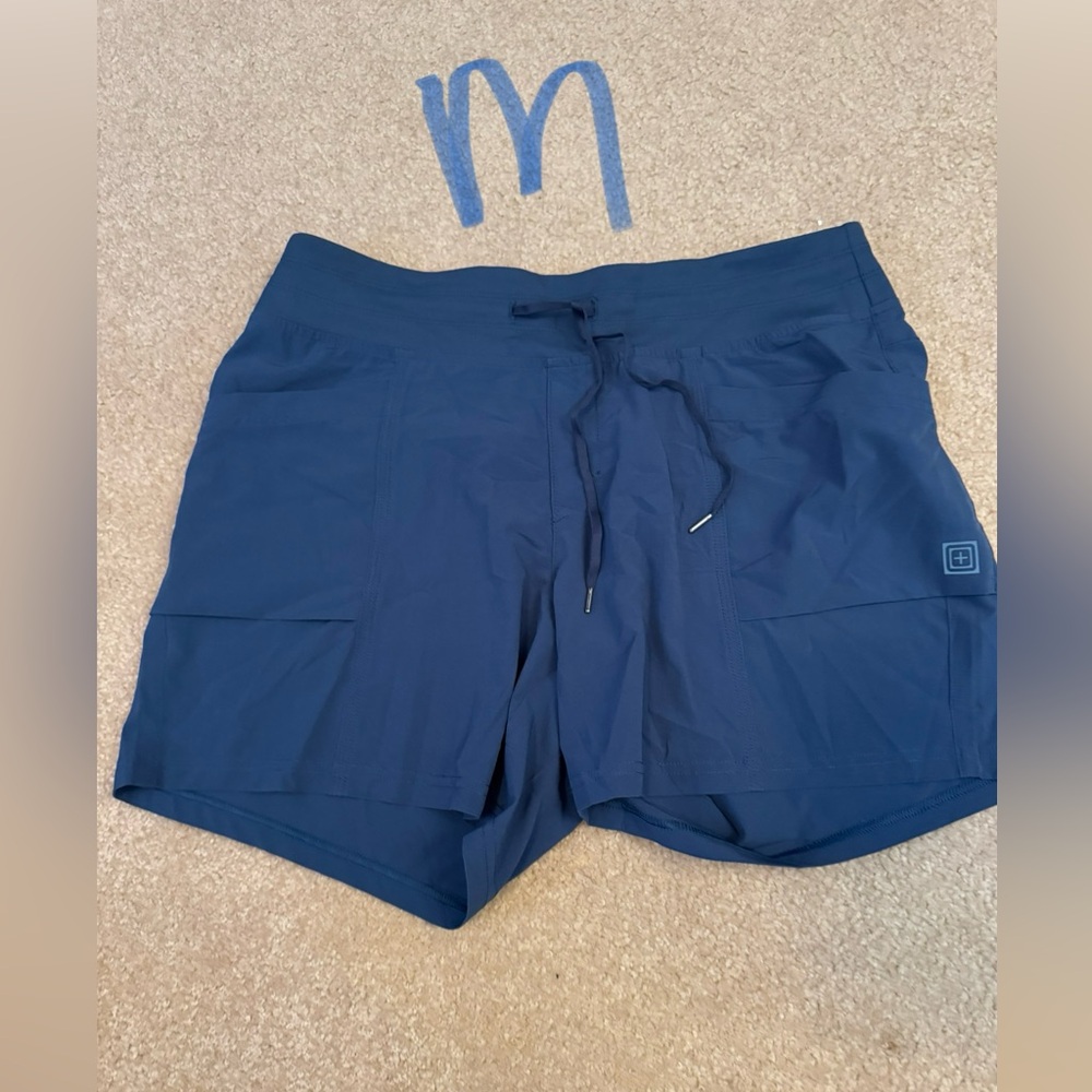 5.11 Tactical Blue Athletic Shorts Lightweight with Pockets